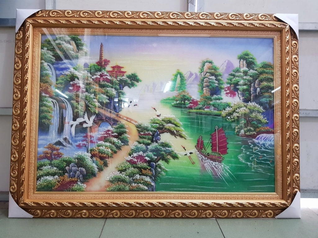 Tranh Đá Quý Thuận buồm xuôi gió 04 Phong Thủy – Biểu tượng hanh thông - HTX. Tân Ngọc Phát
