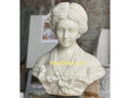 Tượng Bán Thân Nữ Thần Venus bằng đá Tự Nhiên - Cẩm Thạch - Trắng - Cao 45cm - Tạo Điểm Nhấn Trang Trọng - Tân Ngọc Phát