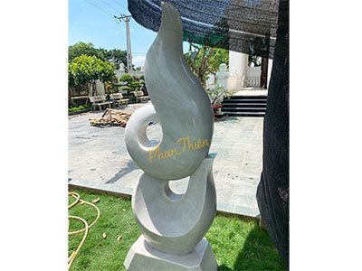 Tượng đá Nghệ Thuật đá Cẩm Thạch Trắng - Cao 190cm - Tạo Điểm Nhấn Trang Trọng - Tân Ngọc Phát
