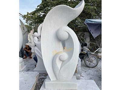 Tượng đá Nghệ Thuật Mẹ Ôm Con đá Cẩm Thạch Trắng - Cao 170cm - Dành cho Không Gian Tâm Linh - Tân Ngọc Phát