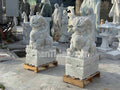 Tượng Kỳ Lân bằng đá Tự Nhiên 1m - Cẩm Thạch - Trắng Trong Xanh - Cao 100cm - Tạo Điểm Nhấn Trang Trọng - Tân Ngọc Phát
