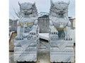 Tượng Kỳ Lân đá Cẩm Thạch Trắng Xám - Cao 235cm - Trang Nghiêm Bền Đẹp - Tân Ngọc Phát