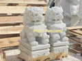 Tượng Kỳ Lân đá (cao 40cm) - KL58 - Cẩm Thạch - Trắng - Mẫu Đẹp Cao Cấp - Tân Ngọc Phát
