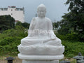 Tượng Phật A Di Đà bằng đá Trắng Đẹp - Cẩm Thạch - Cao 90cm - Chế Tác Tinh Xảo - Tân Ngọc Phát