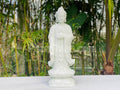 Tượng Phật A Di Đà bằng đá Tự Nhiên - Cẩm Thạch - Trắng Trong Xanh - Cao 45cm - Phù Hợp Sân Vườn và Nhà Thờ - Tân Ngọc Phát