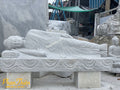 Tượng Phật Nằm ( Phật Nhập Niết Bàn) Đá Trắng Mịn - Cẩm Thạch - Tân Ngọc Phát