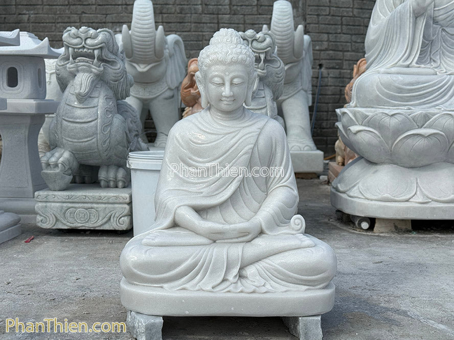 Tượng Phật Thích Ca Bằng Đá - Cẩm Thạch - Tân Ngọc Phát