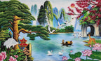 Tranh Đá Quý Tùng Hạc Nghênh Khách Phong Thủy - HTX. Tân Ngọc Phát