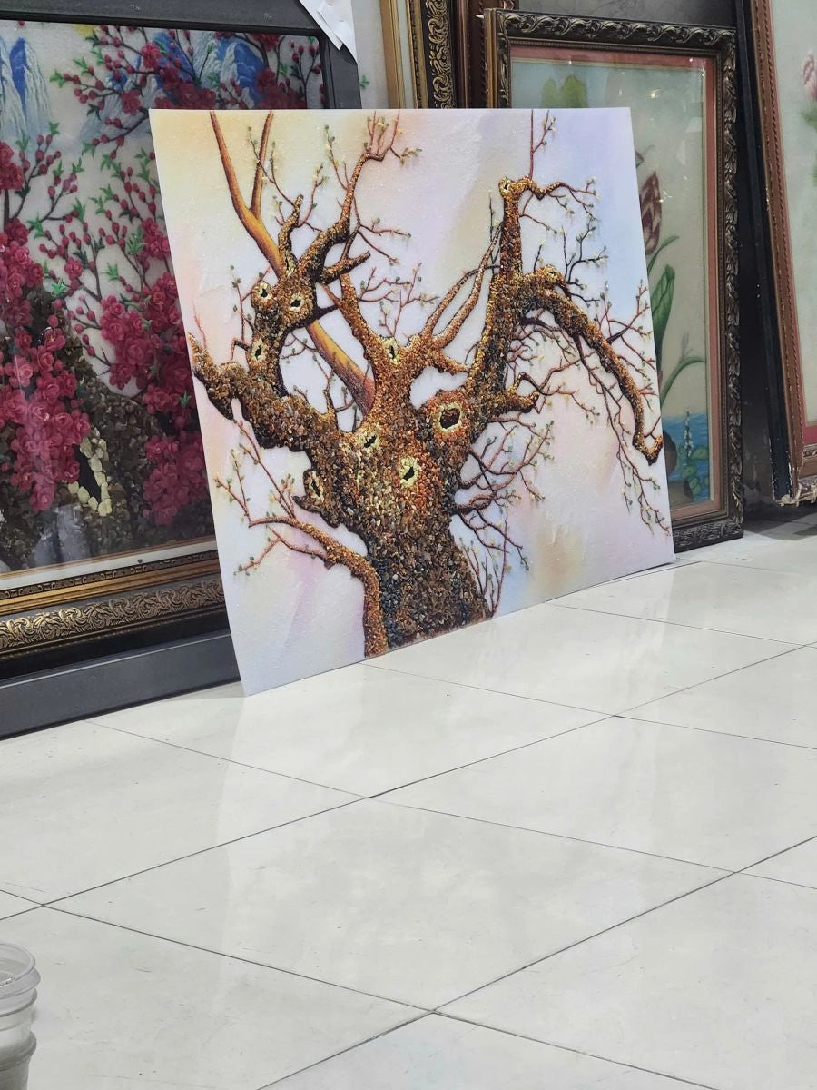 Tranh Đá Quý Mai Cát Tường Phong Thủy - HTX. Tân Ngọc Phát