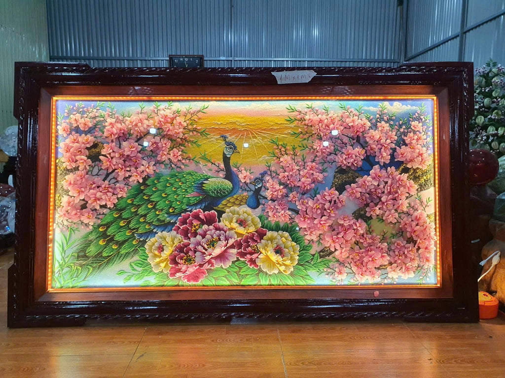 Tranh Đá Quý Cao Cấp Phu Thê Viên Mãn - Hình ảnh chi tiết 3