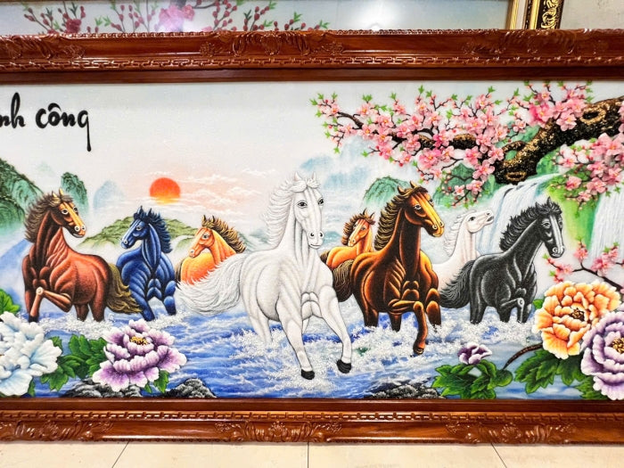 Tranh Đá Quý Mã Đáo Thành Công – Biểu Tượng Của Thành Công, May Mắn Và Thịnh Vượng Phong Thủy Cao Cấp - HTX. Tân Ngọc Phát
