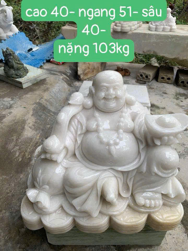 Tượng Phật Di Lặc Đá Ngọc Onyx Phong Thủy – Chạm Khắc Thủ Công