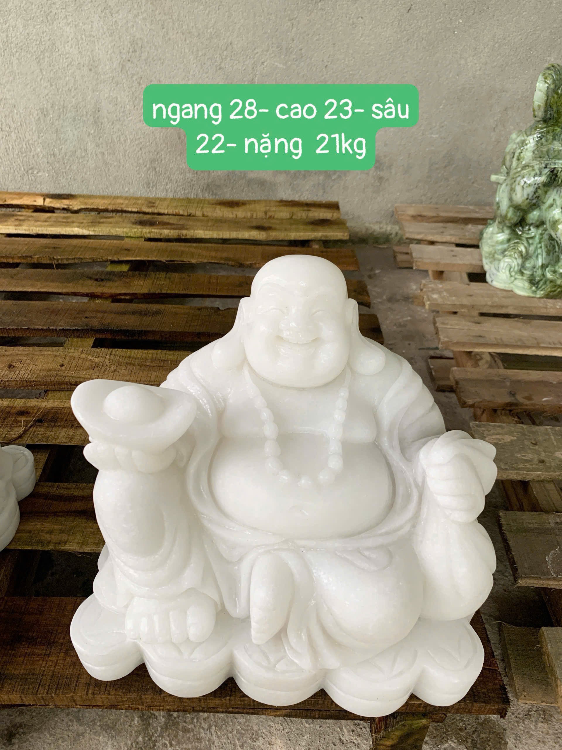 Tượng Phật Di Lặc Đá Ngọc Onyx Phong Thủy – Chạm Khắc Thủ Công